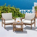 SERWALL HDPE Patio Sofa Set, 3-piece Sectional Outdoor Furniture Set, All by SERWALL