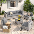 6-Seat Modular Patio Furniture Set – Outdoor Wicker Sectional Sofa by MASIONBACKYARDS