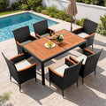 Devoko Dining 7 PCS Furniture, Patio Conversation Set by DEVOKO