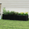 Galvanized Raised Garden Bed, Outdoor Planter Bed, Metal Planter Box by Besebay