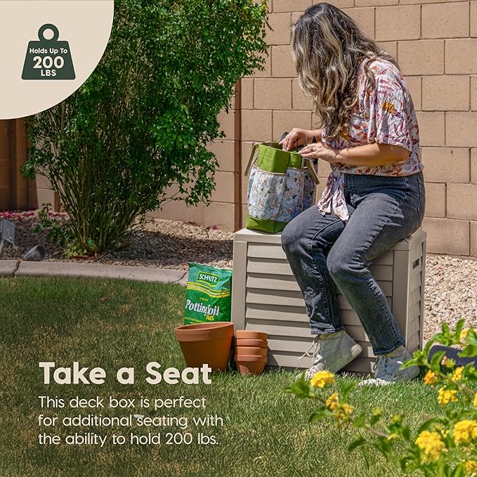 IRIS USA 35-Gallon Outdoor Deck Delivery Storage Box, Lockable & UV-Protected - Image 12
