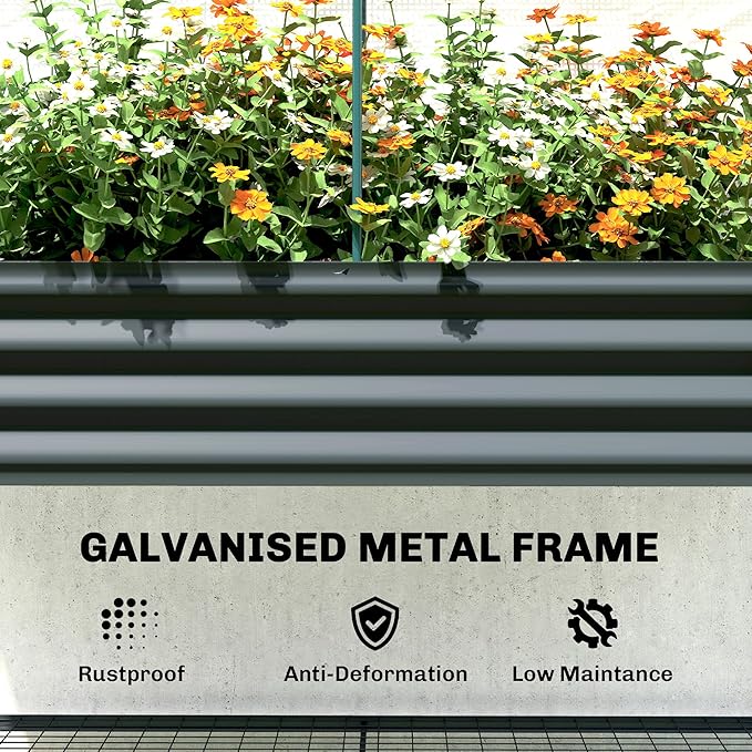 Outsunny Galvanised Raised Garden Bed - Image 8