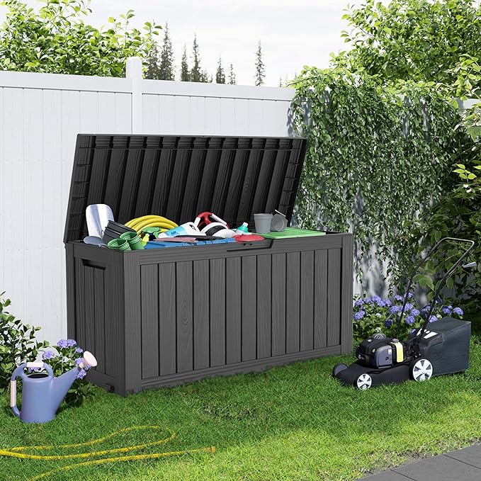85 Gallon Outdoor Deck Box, Lockable Waterproof Outdoor Storage Boxes - Image 6