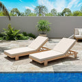 Christopher Knight Home Duska Acacia Wood Chaise Lounge Chair Set of 2 by ChristopherKnightHome