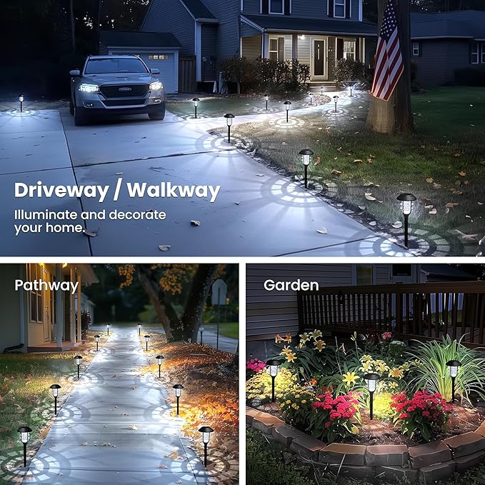 SOLPEX Solar Lights for Outside, Solar Outdoor Pathway Garden Lights Waterproof - Image 4