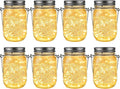 GIGALUMI Solar Mason Jar Lights, 8 Pack 30 Led String Fairy Lights Garden by GIGALUMI
