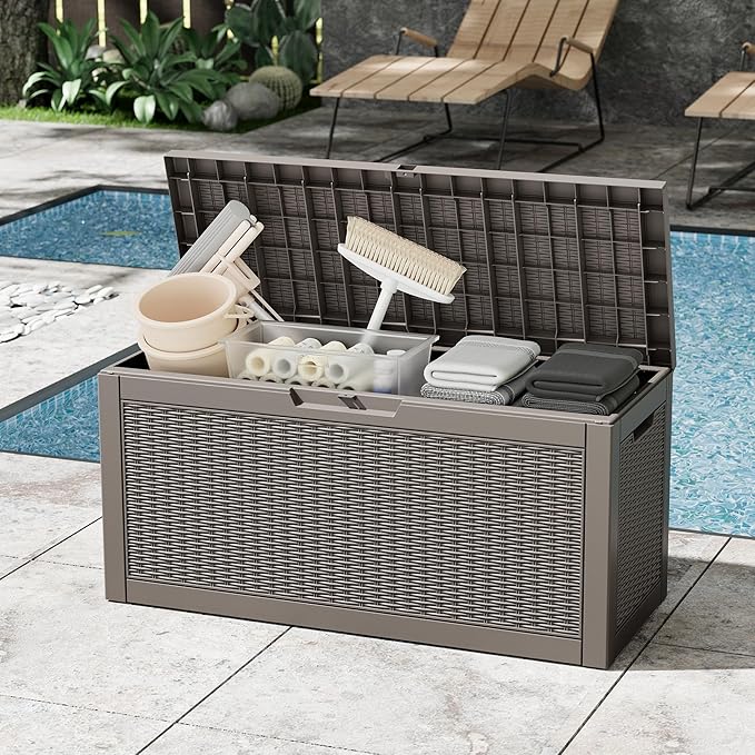 Outdoor Storage Box, Resin Deck Boxes Indoor and outdoor, Waterproof Storage - Image 8