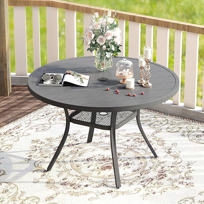 VICLLAX 41.2"x 28" Outdoor Round Patio Table - Image 7