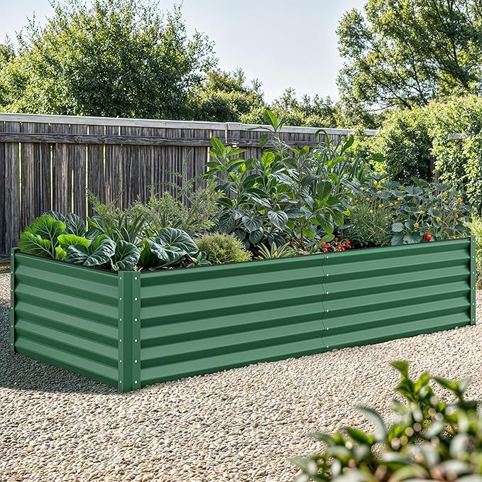 YITAHOME 2pcs 8x4x1.5 in Galvanized Raised Garden Bed Kit, Large Metal Planter - Image 3