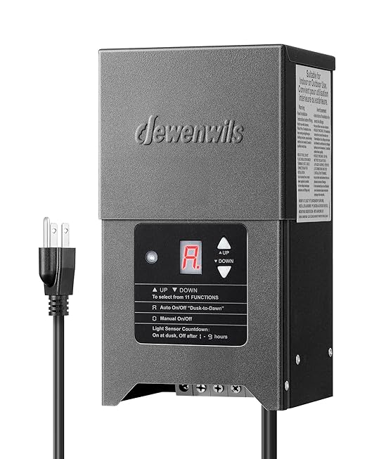 DEWENWILS 300W Low Voltage Landscape Lighting Transformer, 120V to 12/15V AC by DEWENWILS