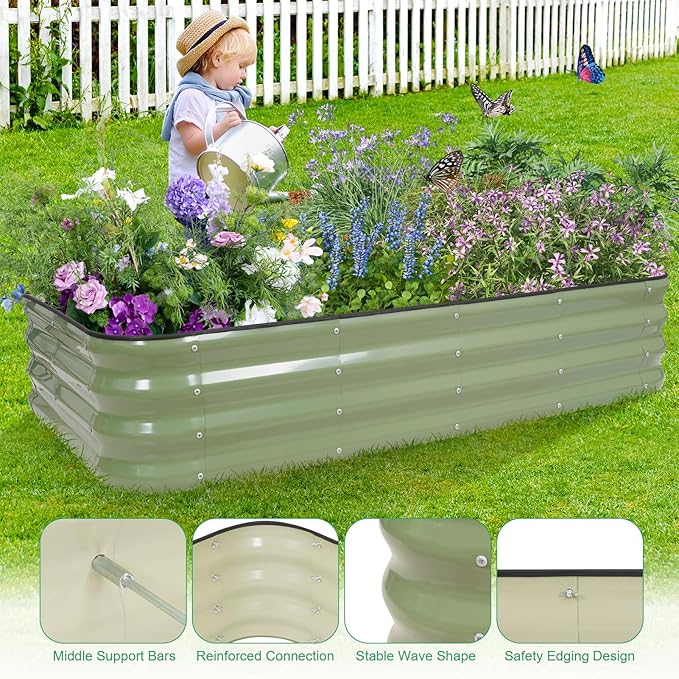 1MORE Raised Garden Bed -5X3X1 Galvanized Planter Box - Image 6
