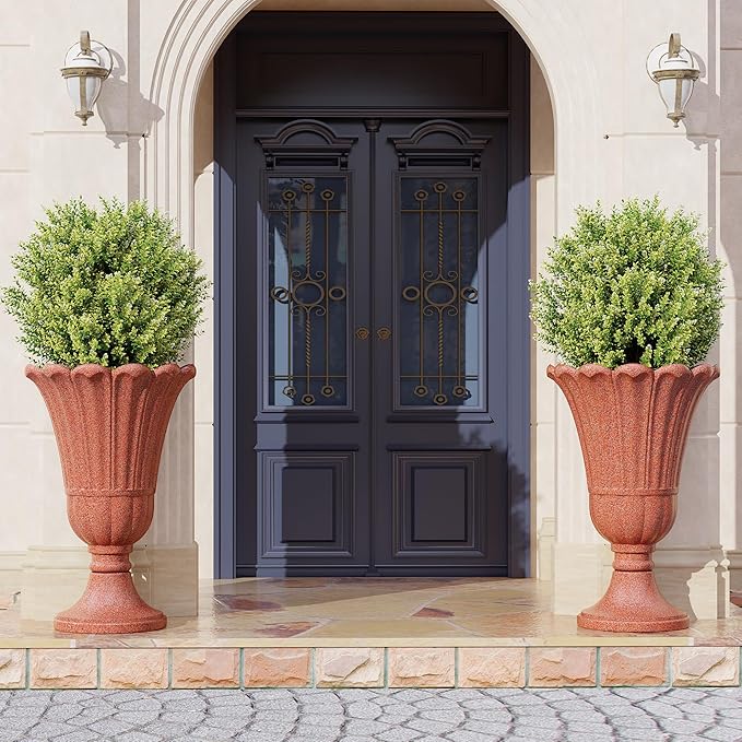 23" Tall Planters for Outdoor Plants Set of 2, Planter - Image 6