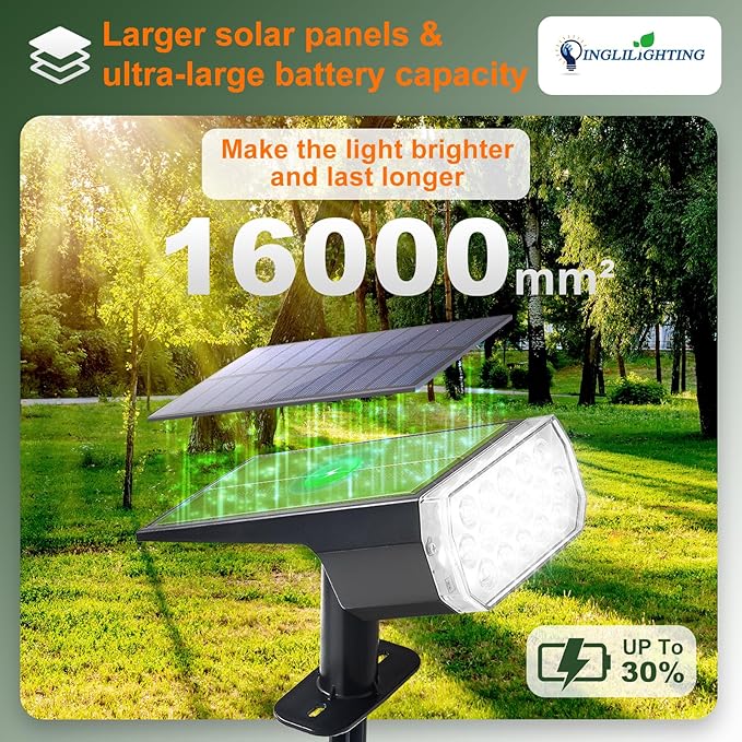 DINGLILIGHTING Solar Lights Outdoor Waterproof: IP65 Led Spot Light Decorations - Image 2