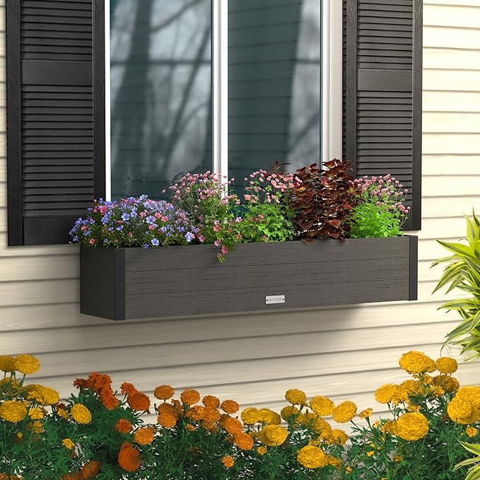 Mayne Vista 4ft Modern Window Box Planter by Mayne