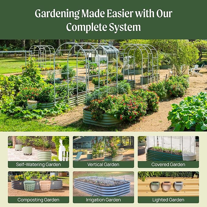 Vego garden Aluzinc Raised Garden Bed Kits, Sky Blue - Image 7