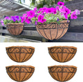 LaLaGreen Wall Hanging Planters, 4 Pack, 12 Inch Balcony Flower Baskets by L%C3%A1L%C3%A1Green