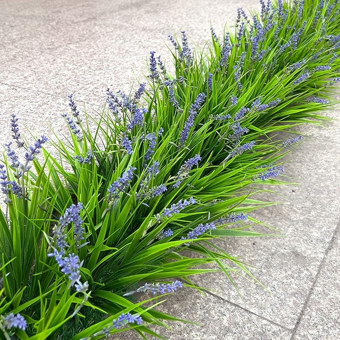 alyptus 12 Bundles Artificial Plants Outdoor Fake Monkey Grass - Image 7