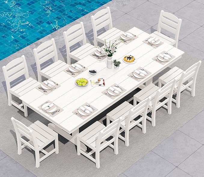 SERWALL 11 Piece Outdoor Dining Set by SERWALL