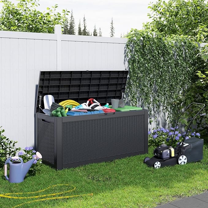 DRATO 100 Gallon Large Deck Box, Outdoor Storage Box - Image 3