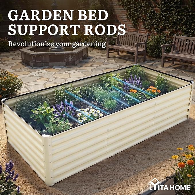 YITAHOME 8x4x2ft Large Raised Garden Bed Kit, Galvanized Metal Planter Box - Image 7