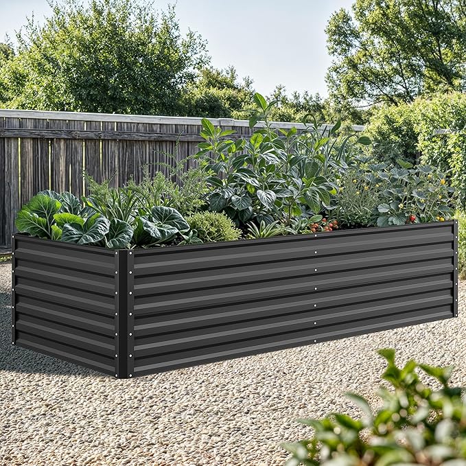 YITAHOME 8x4x2 ft 4pcs Galvanized Raised Garden Bed Kit, Large Metal Planter Box - Image 2