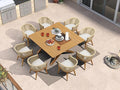 PURPLE LEAF 9 Pieces Outdoor Dining Set by PURPLELEAF