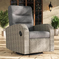 LayinSun Oversized Wicker Outdoor Swivel Glider Recliner by LayinSun