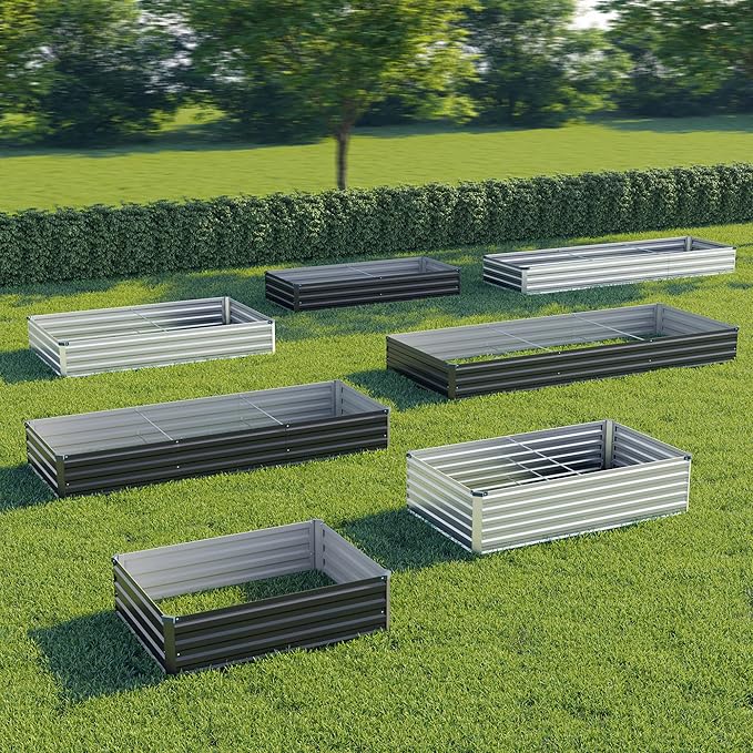 4x3x1 ft Galvanized Raised Garden Bed, Outdoor Planter Box Metal Patio Kit - Image 5