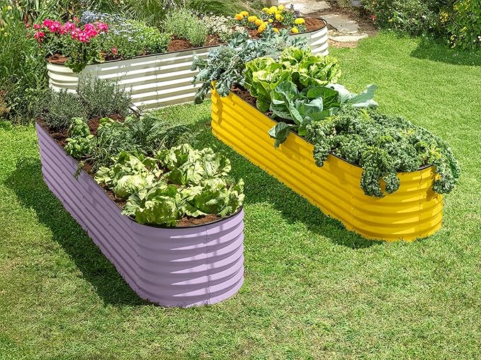 9-in-1 Galvanized Steel Raised Garden Bed // 8×2×1.5 ft Modular Planter - Image 3