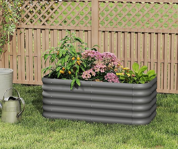 Galvanized Raised Garden Bed, Outdoor Planter Bed, Metal Planter Box - Image 7