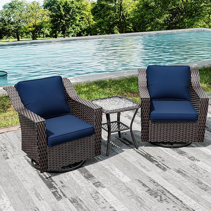 Joyside Wicker Patio Furniture Sets, 3 Pieces Upgraded Large Size Outdoor - Image 7
