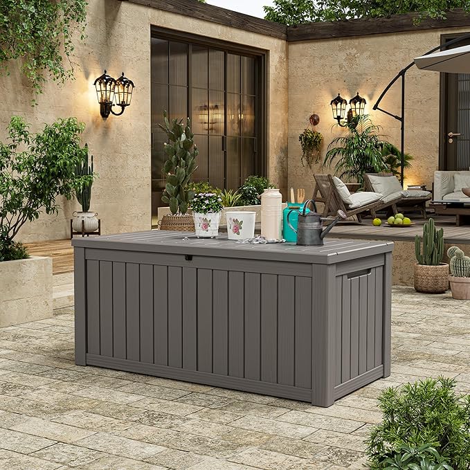 Outdoor Storage Box, Resin Deck Boxes Indoor and outdoor, Waterproof Storage - Image 5