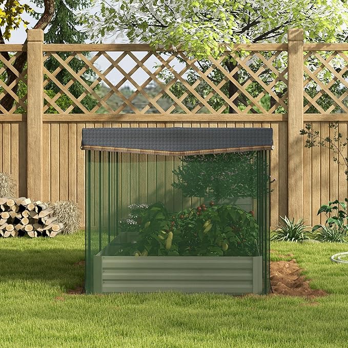 Outsunny 7.3 x 3.4 x 1 ft Galvanized Raised Garden Bed - Image 9