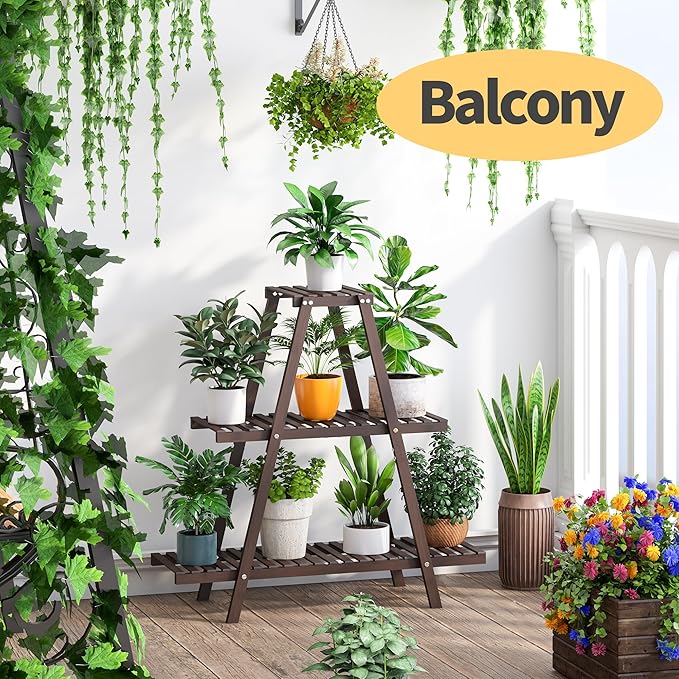 Plant Stand Indoor, Outdoor bamboo Plant Rack - Image 6