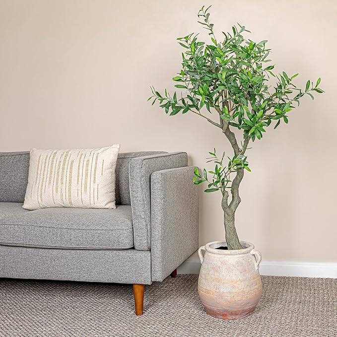 Creative Co-Op Whitewashed Terra-Cotta Urn - Image 8