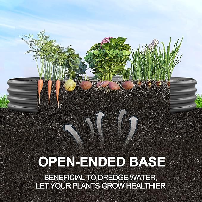 Land Guard 6×3×1 ft Galvanized Raised Garden Bed Kit， Raised Garden Boxes - Image 5