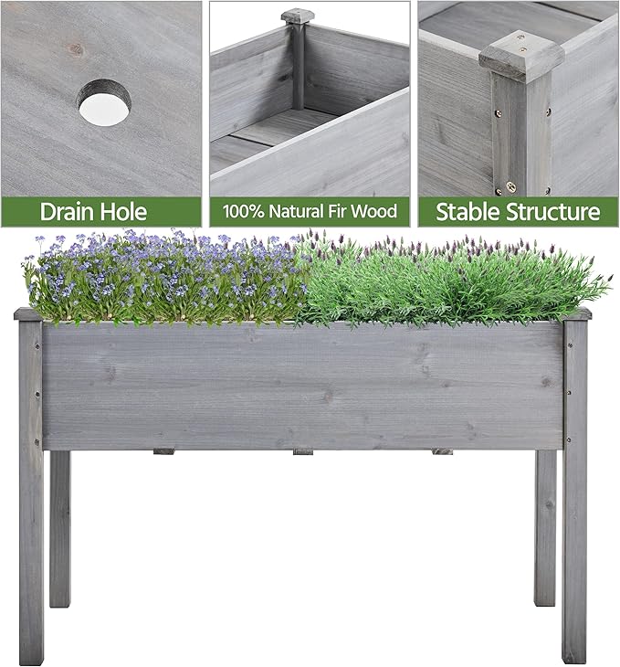 Yaheetech 2pcs Raised Garden Bed Outdoor Horticulture - Image 8
