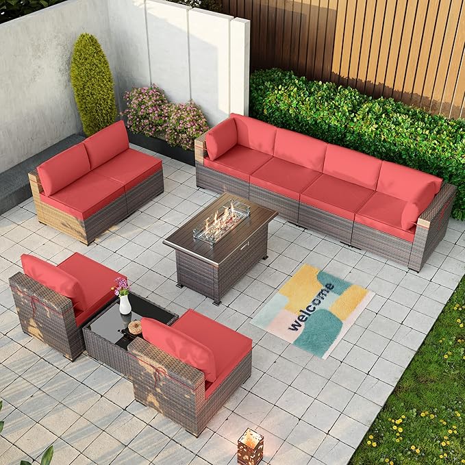 Kullavik 10 Pieces Outdoor Patio Furniture Set - Image 7