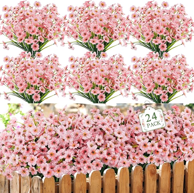MACTING 24 Bundles Artificial Flowers by MACTING