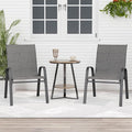 Patio Chairs Set of 2, Outdoor Dining Chairs Stackable by furniture