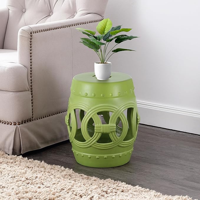 JONATHAN Y TBL1022H Lucky Coins 16" Chinese Ceramic Drum Indoor/Outdoor Garden - Image 6