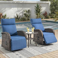 3 Pieces Zero Gravity Patio Swivel Rocking Recliner Chairs Set of 2 by JelwalyPatioFurnitureSet