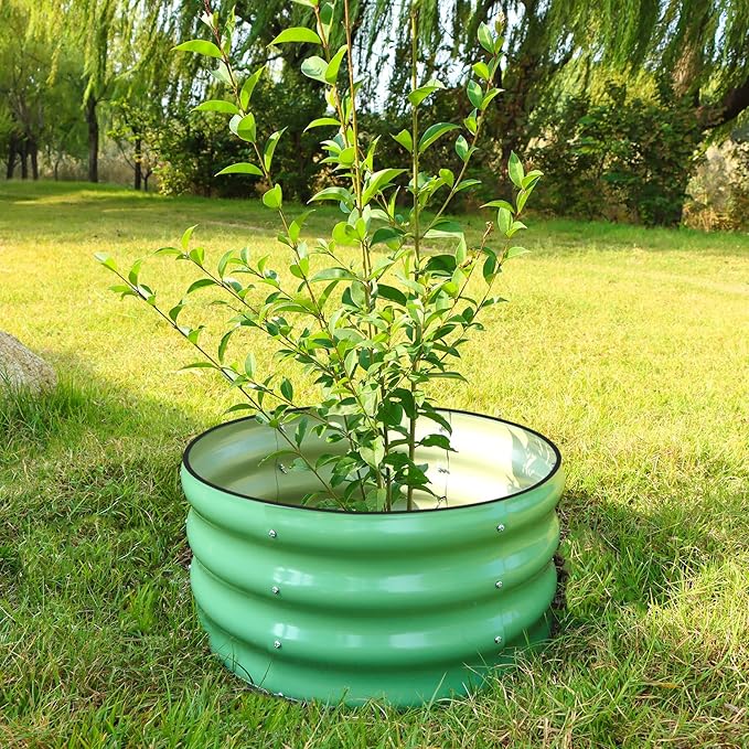SnugNiture 3 Pcs 2x2x1ft Round Galvanized Raised Garden Bed Kit Outdoor - Image 5