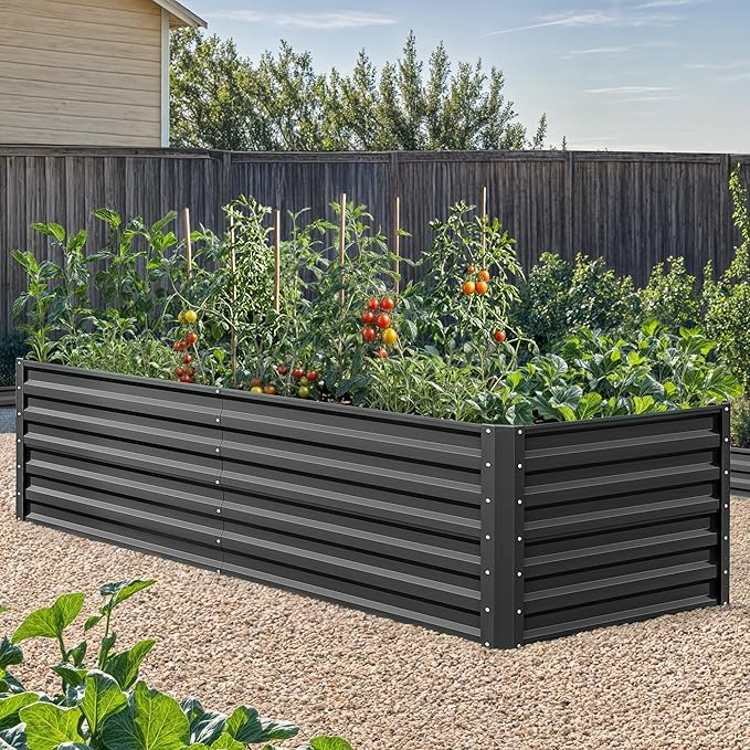 YITAHOME 72x36x24 in Galvanized Raised Garden Bed Kit, Large Metal Planter Box by YITAHOME
