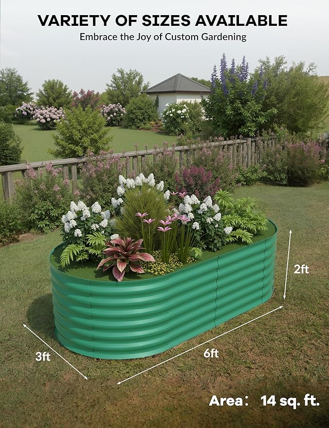 GarveeLife 6x3x2 ft Galvanized Raised Garden Bed - Image 4