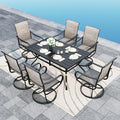 Sophia & William Patio Dining Set 7 Pieces, 6 x Patio Dining Swivel Chairs by SophiaWilliam