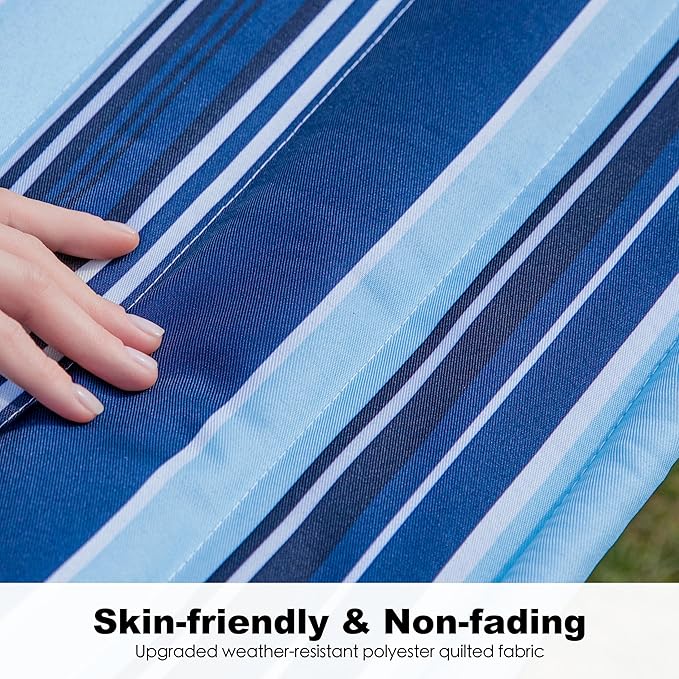 2 Person 12FT Hammocks for Outside, Double Quilted Fabric Outdoor Hammock - Image 7