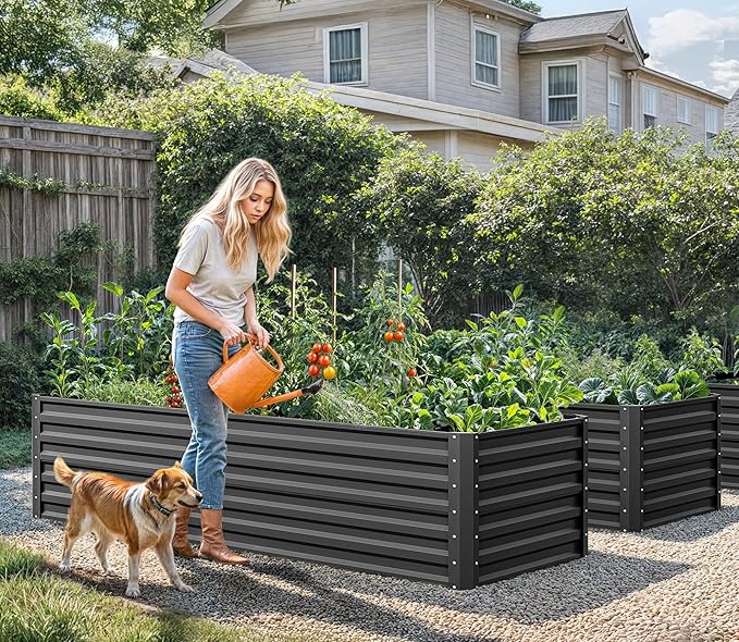 YITAHOME 6x3x2ft 2pcs Large Raised Garden Bed Kit, Galvanized Metal Planter Box - Image 4