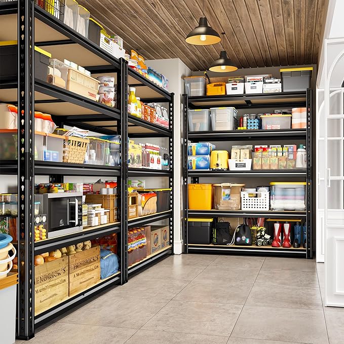 REIBII 2400LBS Storage Shelves 5 Tier Garage Shelving Heavy Duty Adjustable - Image 2