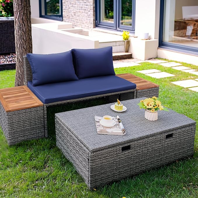 Flamaker Outdoor Rattan Lounge Chair - Image 2